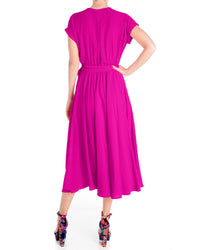 Jasmine Midi Dress - Cranberry