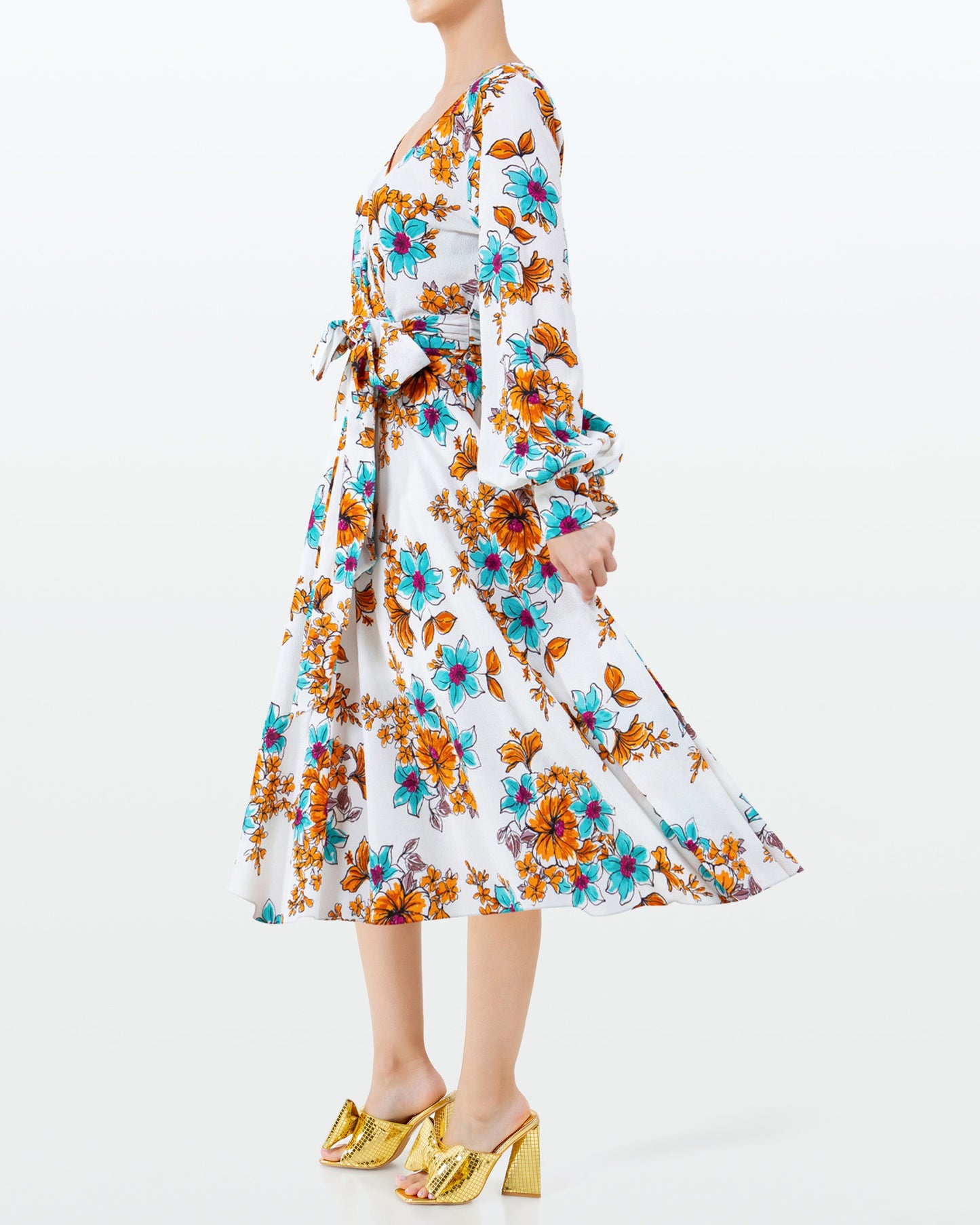 LilyPad Midi Dress - Begonia Ivory