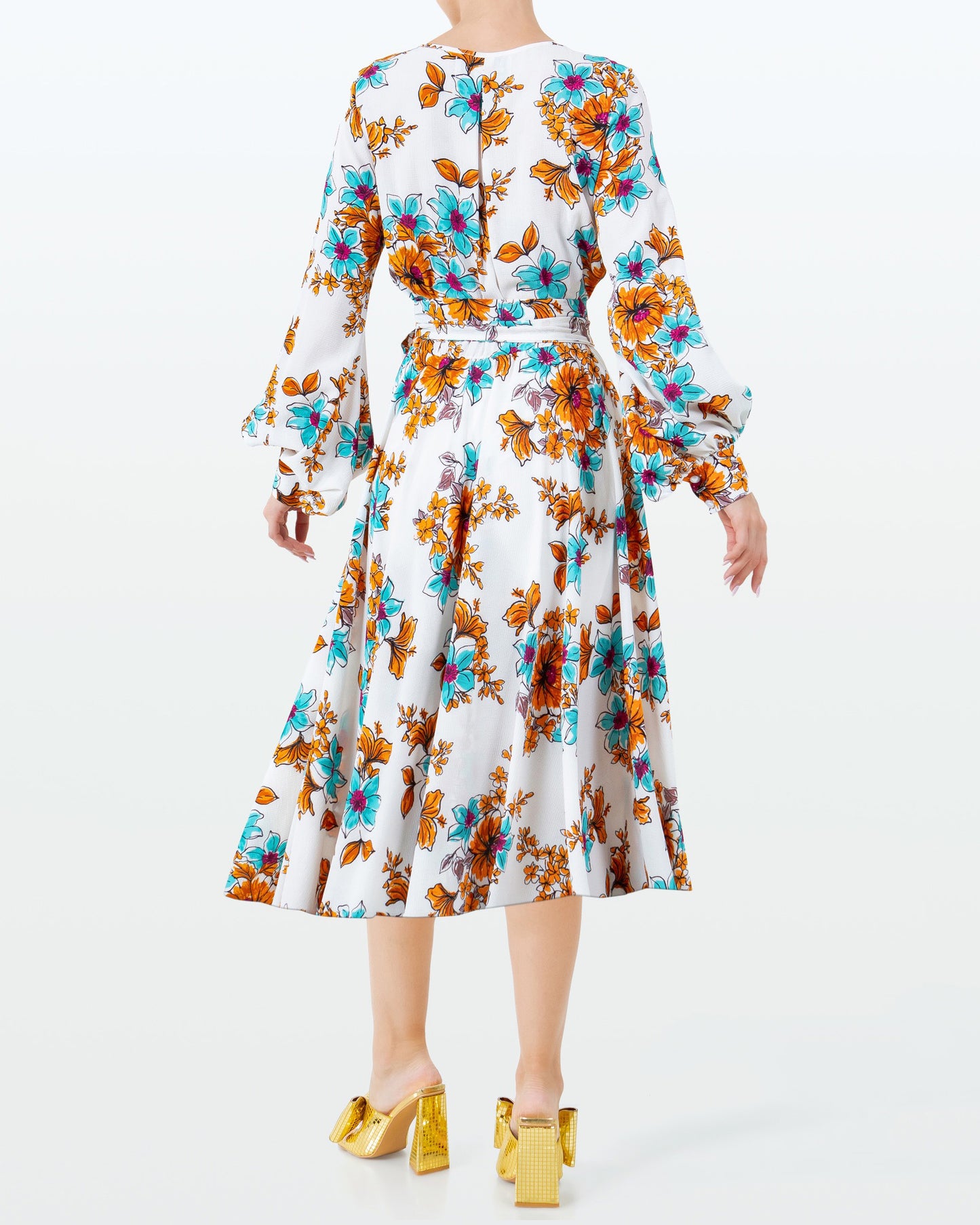 LilyPad Midi Dress - Begonia Ivory