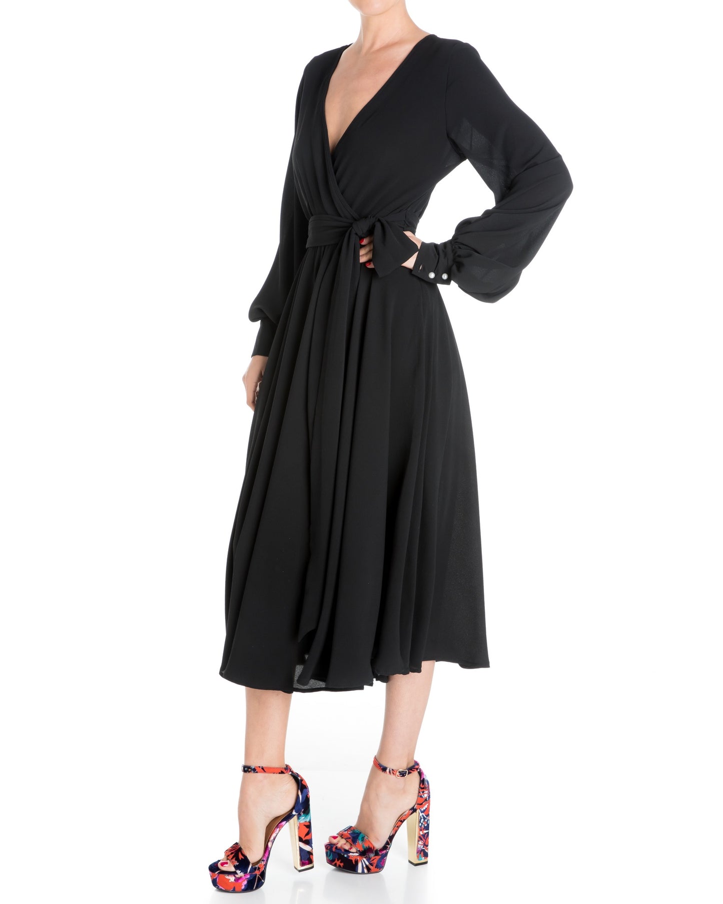 Venus Midi Dress - Black