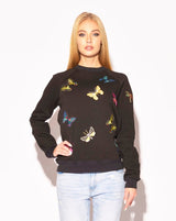 The Jitterbug Embroidered Sweatshirt Shirt - Black