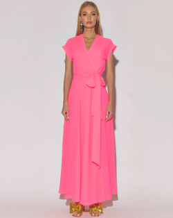 Jasmine Maxi Dress - Neon Pink