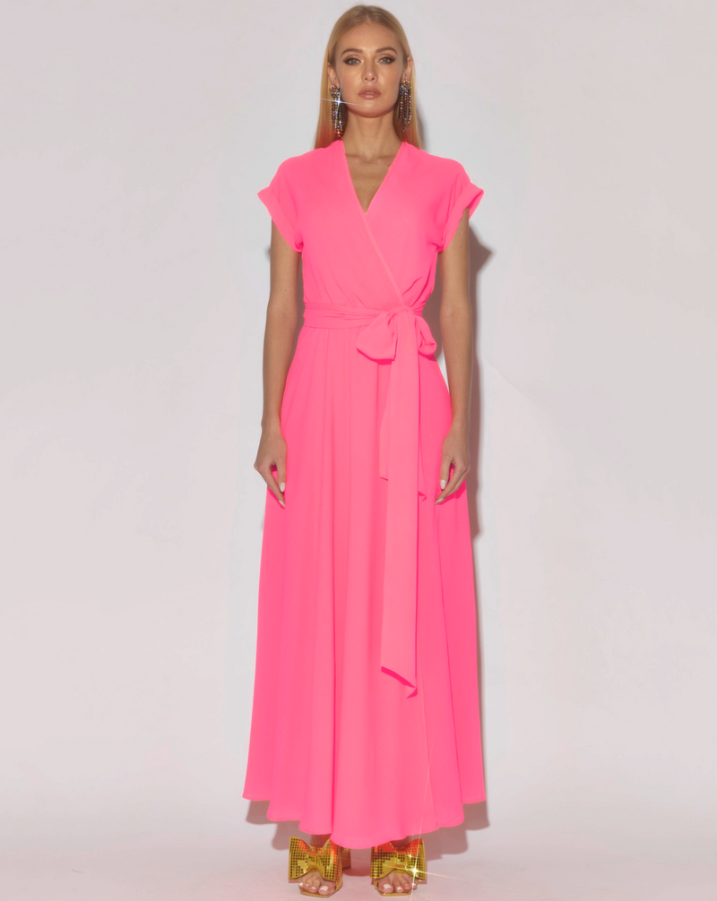 Jasmine Maxi Dress - Neon Pink – Meghan Fabulous