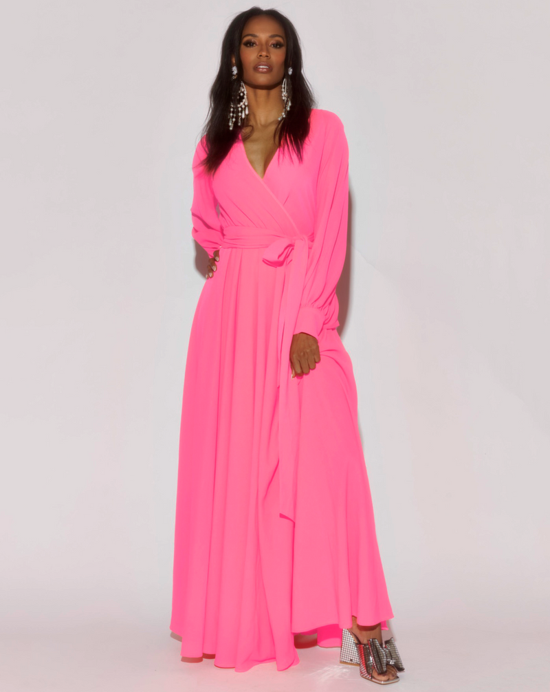 Womens pink maxi dress best sale