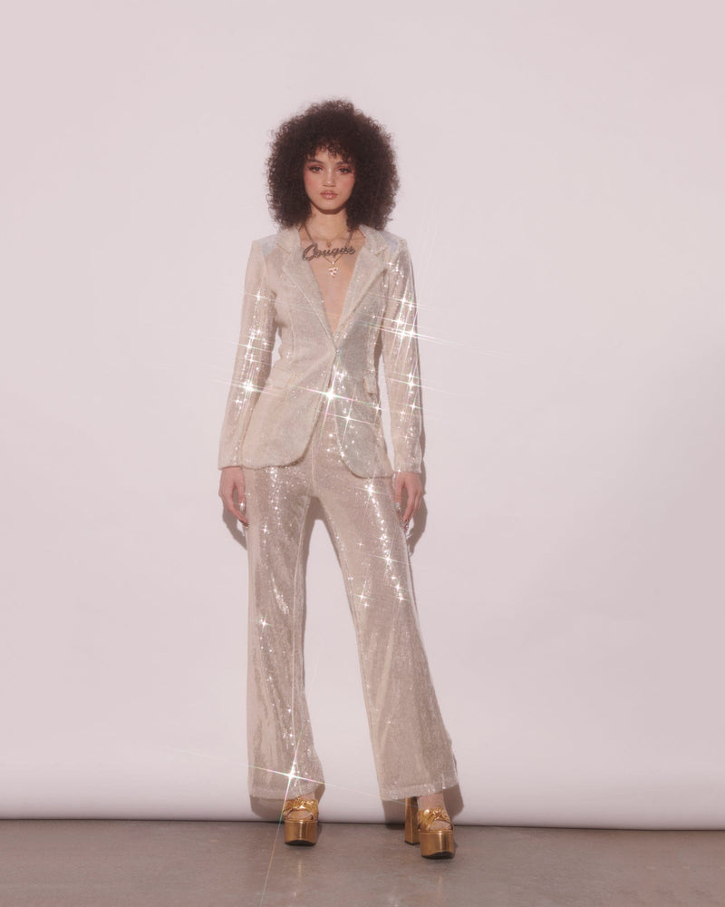 Disco Diva Sequin Suit - White