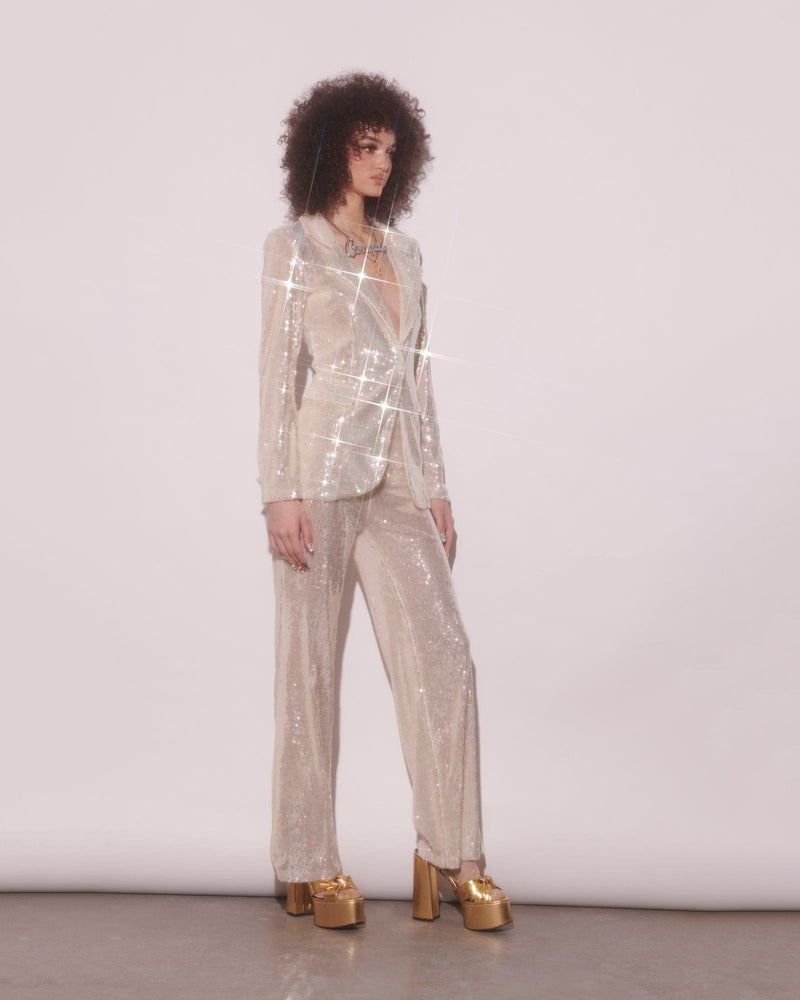 Disco Diva Sequin Suit - White