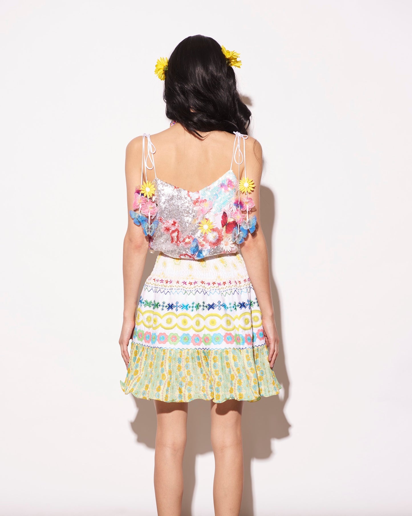 Oasis Embroidered Mini Skirt