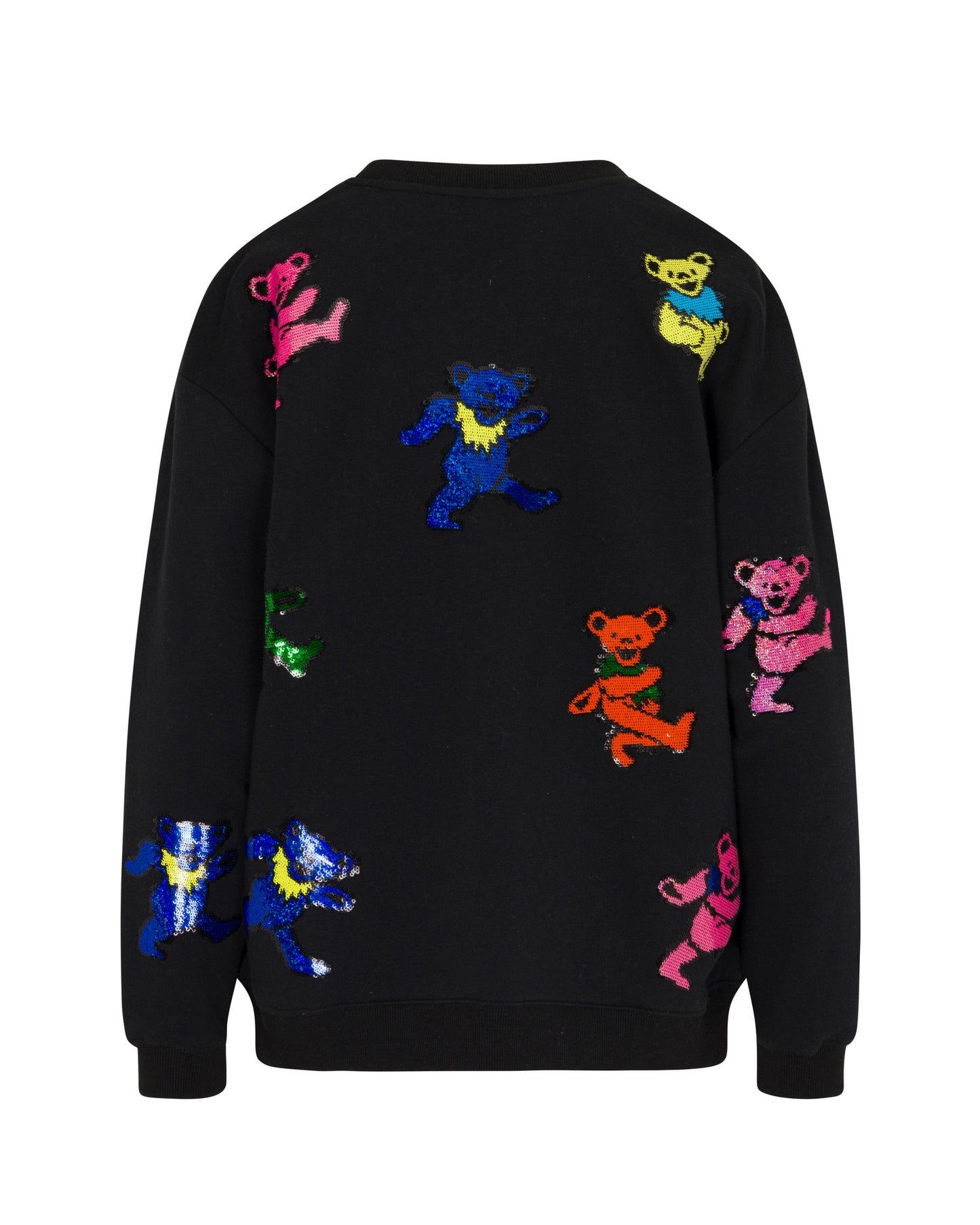 Grateful Dead Dancing Bears Sequin Sweatshirt - Black