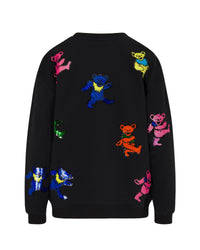 The Original Grateful Dead Dancing Bears Sequin Sweatshirt - Black