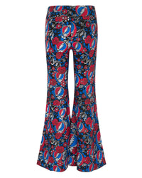 Steal Your Face Grateful Dead Flare Pants - Black Stealie