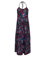 Steal Your Face Grateful Dead Maxi Halter Dress - Black Stealie