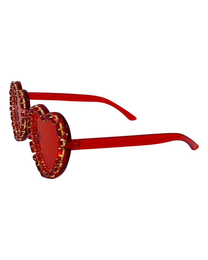 I Heart U Funglasses - Red