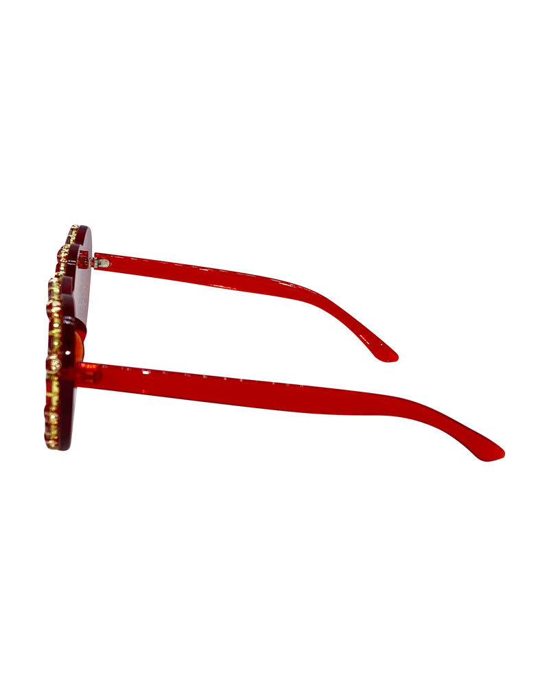 I Heart U Funglasses - Red