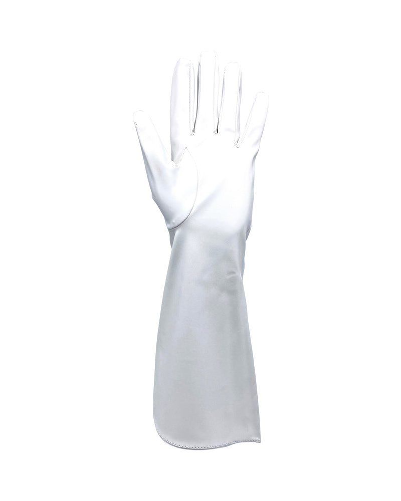 Infinity Faux Leather Gloves - Bright White