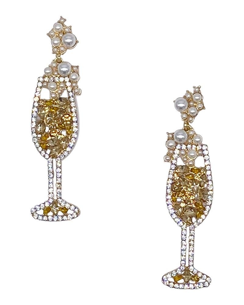Pop Fizz Clink Rhinestone Earrings