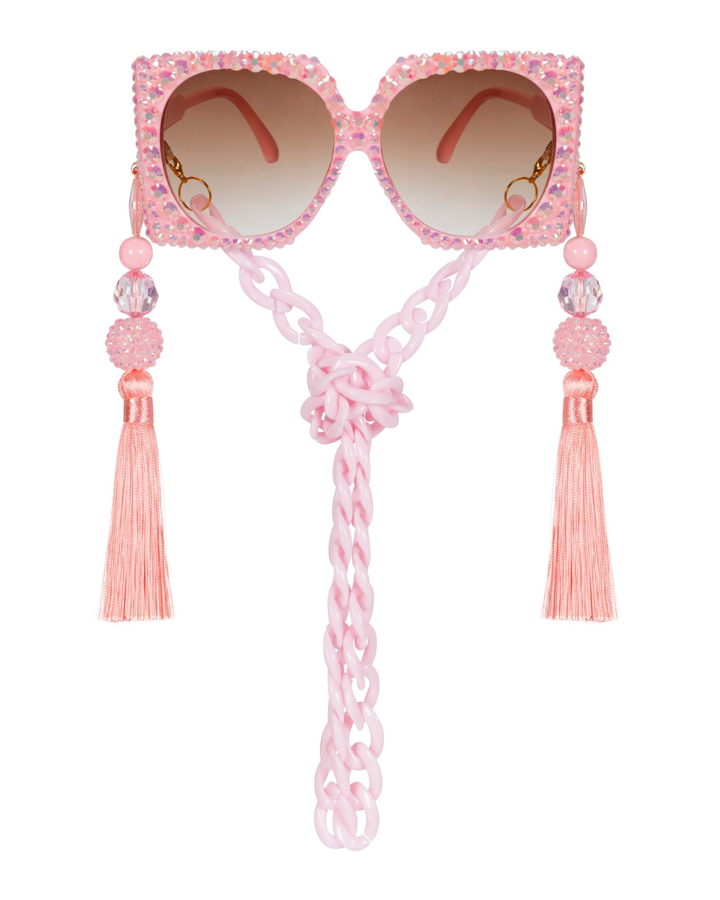 Bubbles Rhinestone Funglasses - Pink