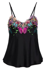 Goddess Embroidered Camisole - Black