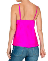 Goddess Embroidered Camisole - Hot Pink