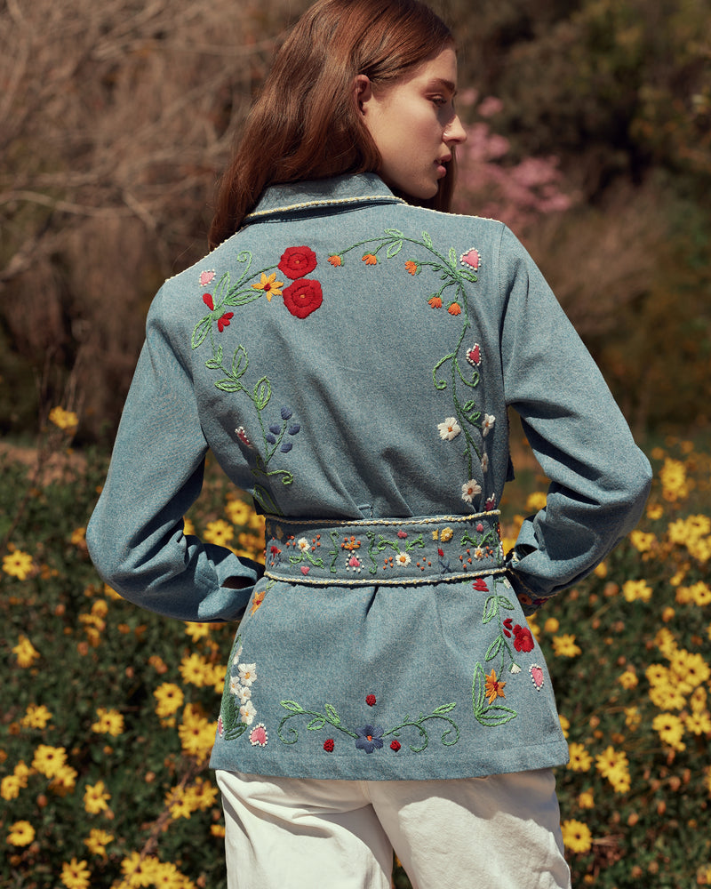 Flower Bomb Jacket - Denim
