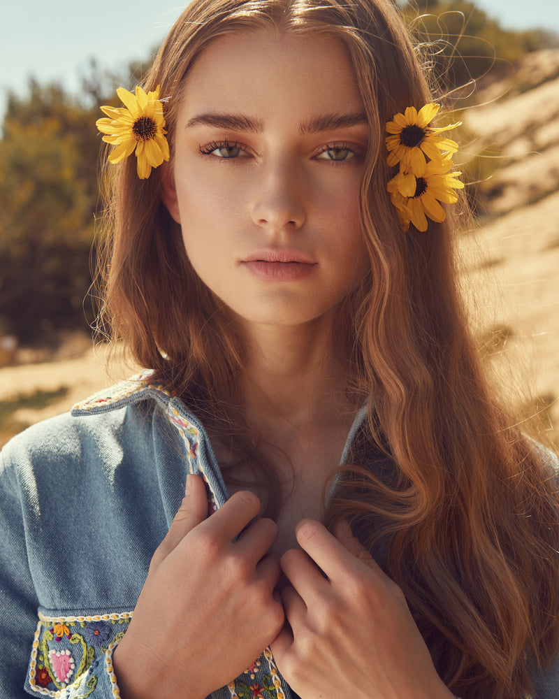 Flower Bomb Jacket - Denim