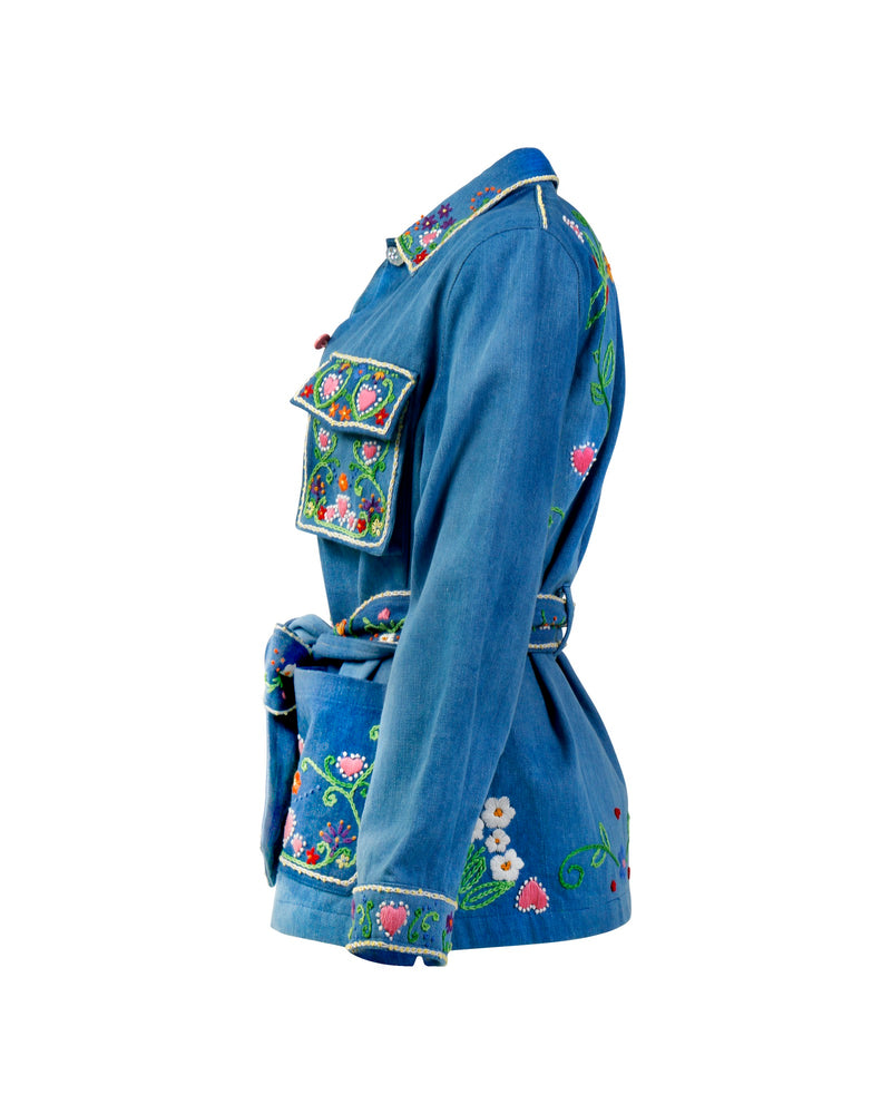Flower Bomb Jacket - Denim