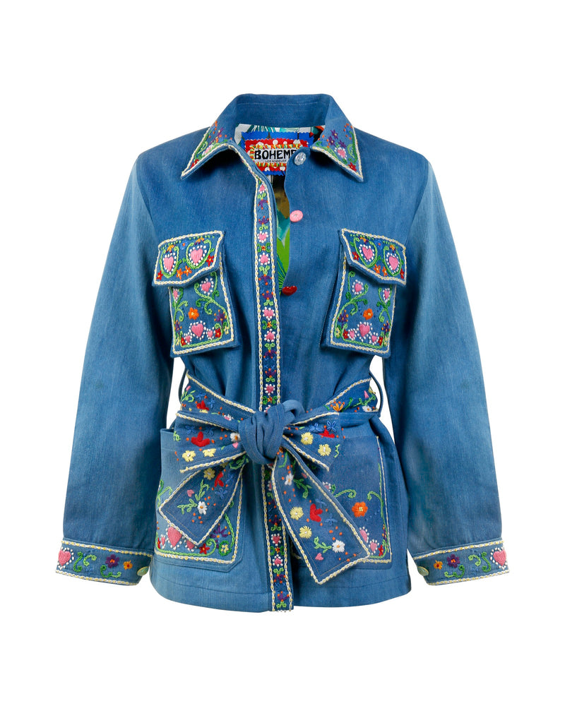 Flower Bomb Jacket - Denim