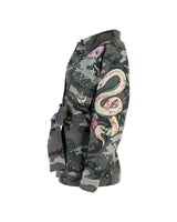 Mystical Goddess Embroidered Camo Jacket
