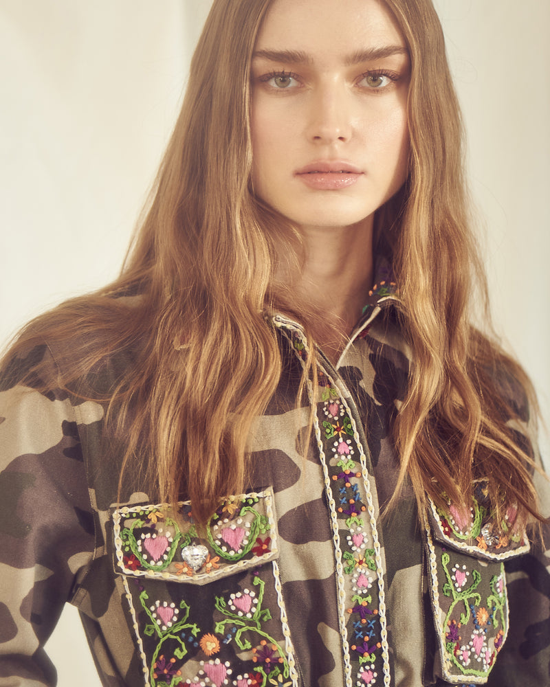Flower Bomb Jacket - Camo