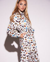 The Butterfly Shirt Maxi Dress - Ivory