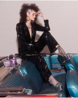 Disco Diva Sequin Suit - Black