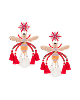 Bee Fab Embroidered Fringe Earrings