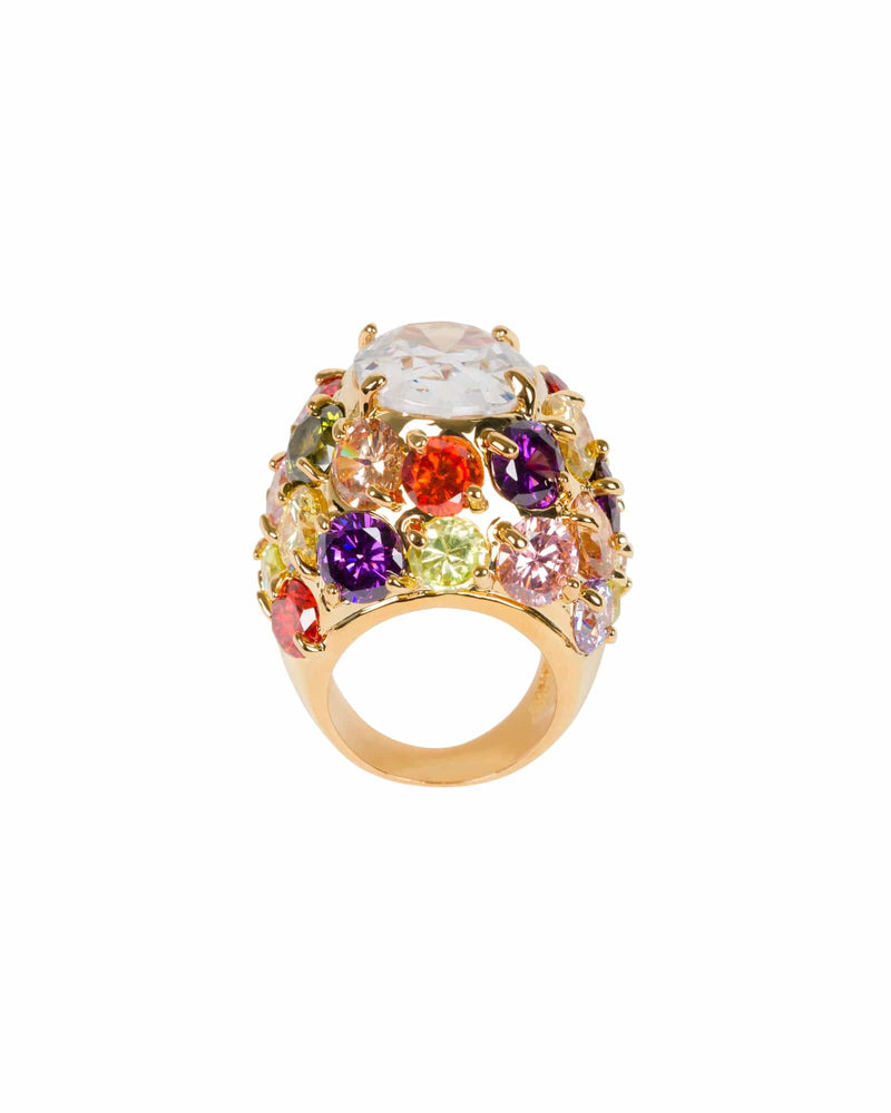 The Queen Cocktail Ring - Rainbow