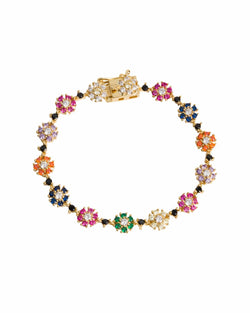 Hetty Flower Rhinestone Bracelet