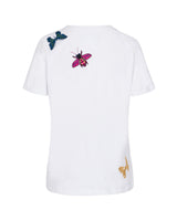 The Jitterbug Embroidered T Shirt - White