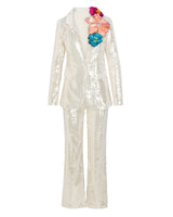 Disco Diva Sequin Suit - White