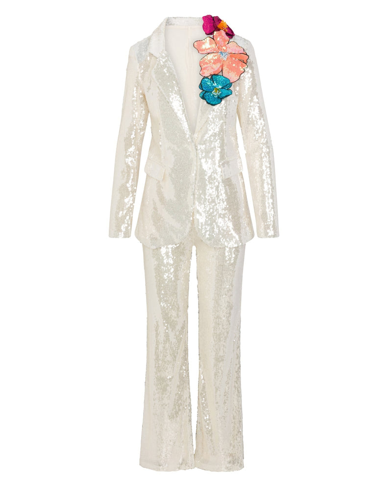 Disco Diva Sequin Suit - White