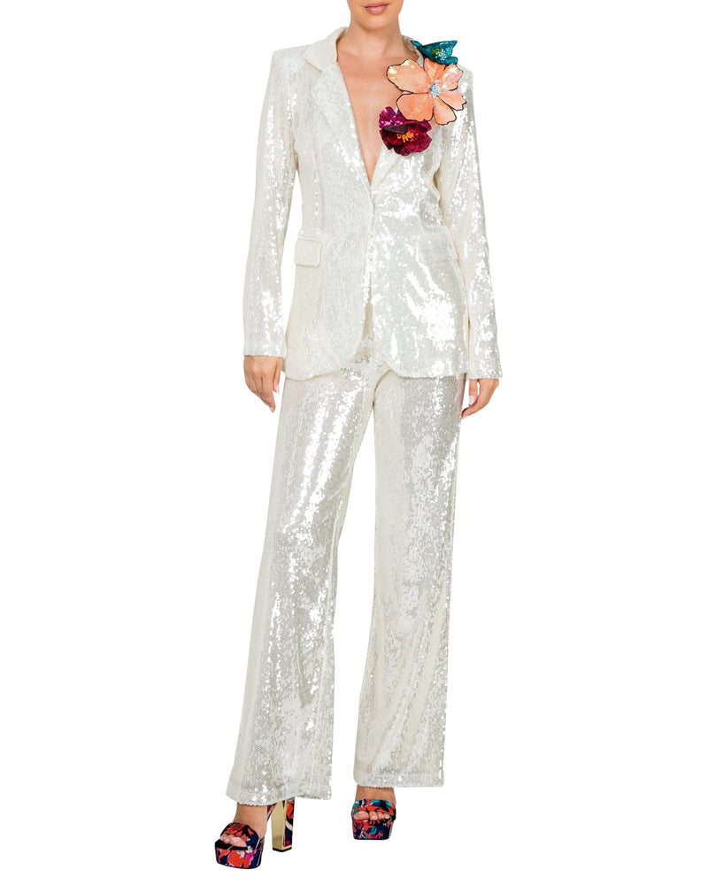 Disco Diva Sequin Suit - White