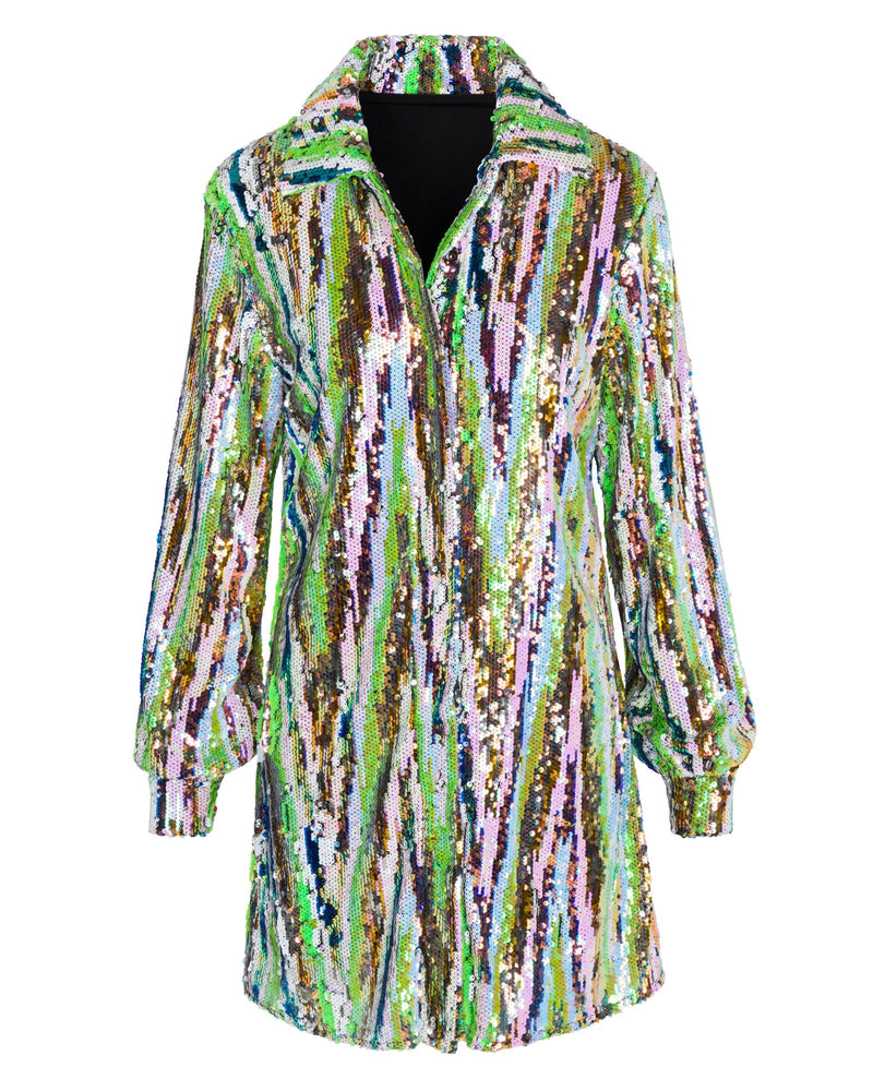 Martini Dress - Lime Glitter