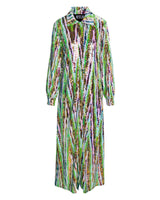 Martini Maxi Dress - Lime Glitter