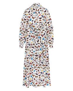 The Butterfly Shirt Maxi Dress - Ivory