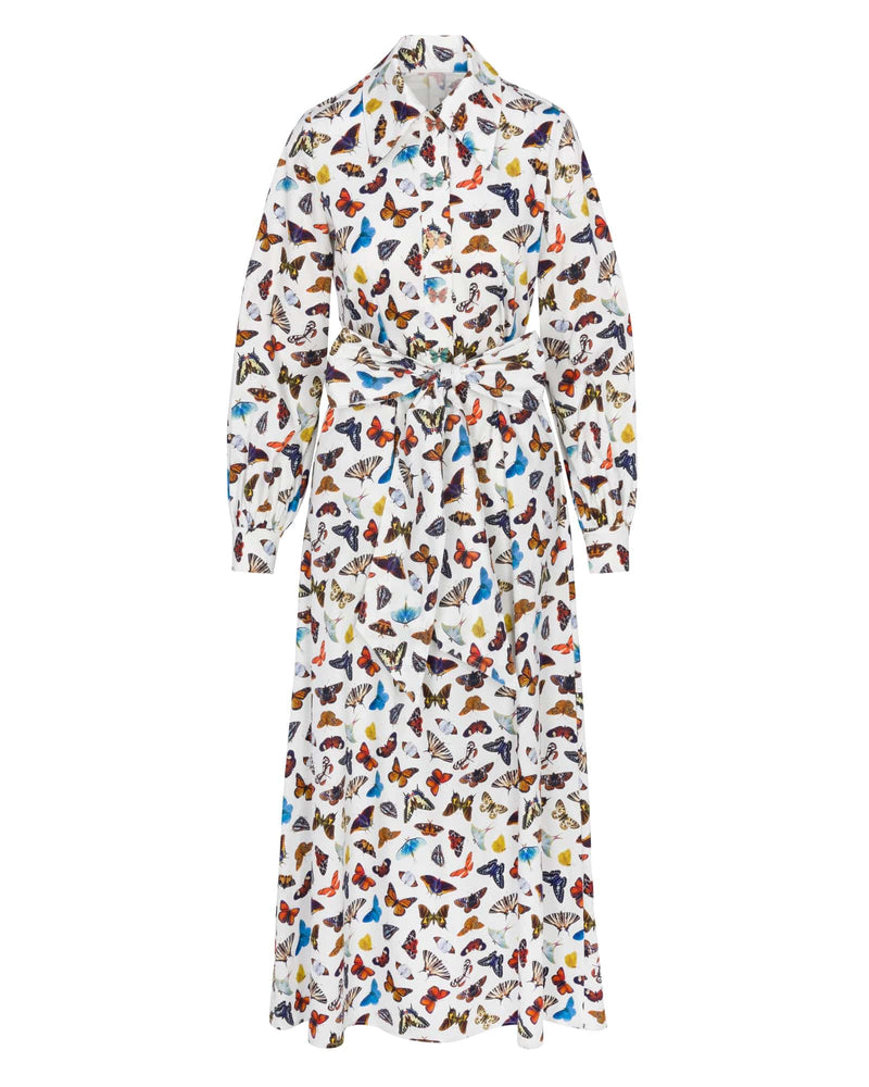 The Butterfly Shirt Maxi Dress - Ivory