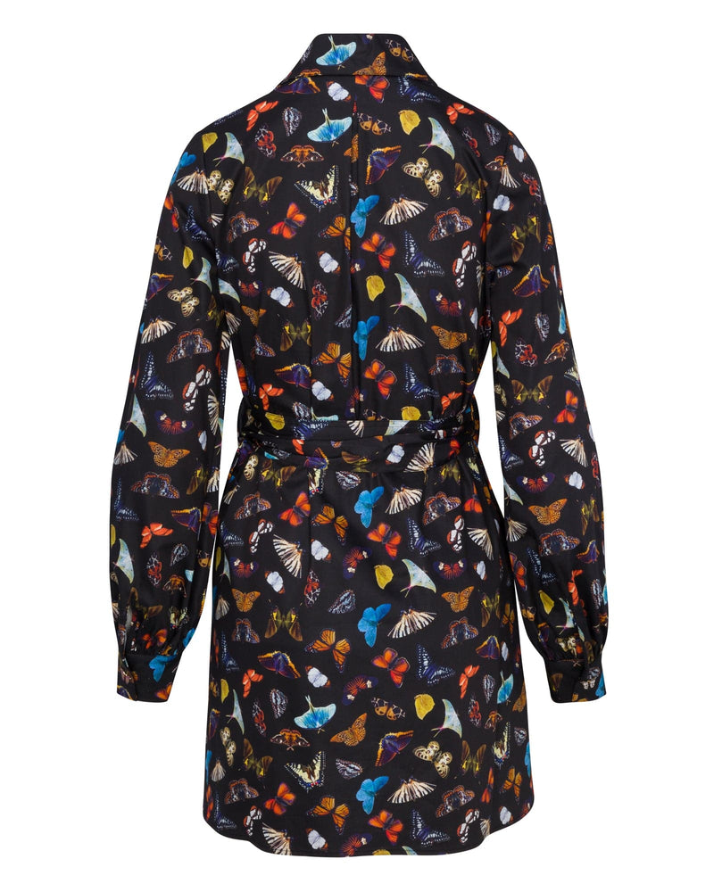 The Butterfly Shirt Dress - Black