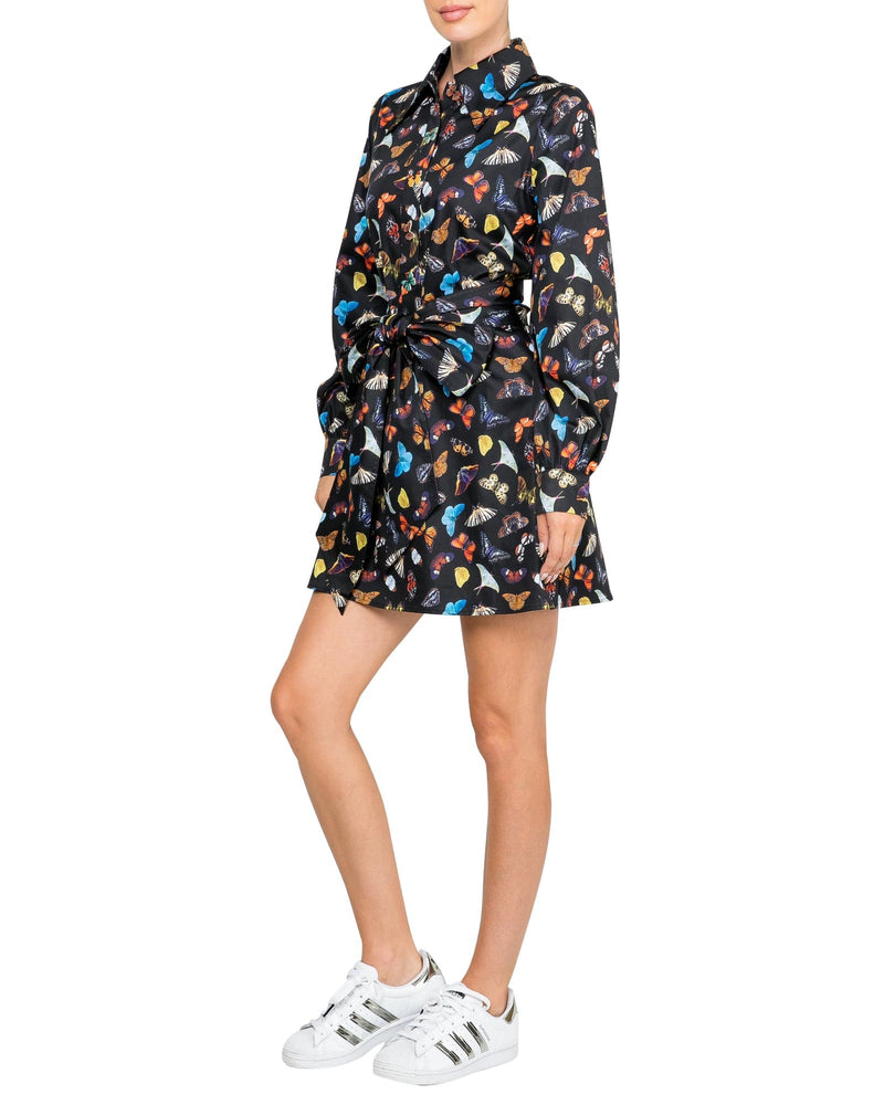 The Butterfly Shirt Dress - Black