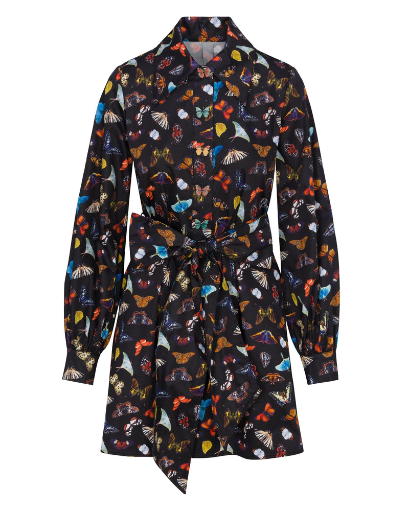 The Butterfly Shirt Dress - Black