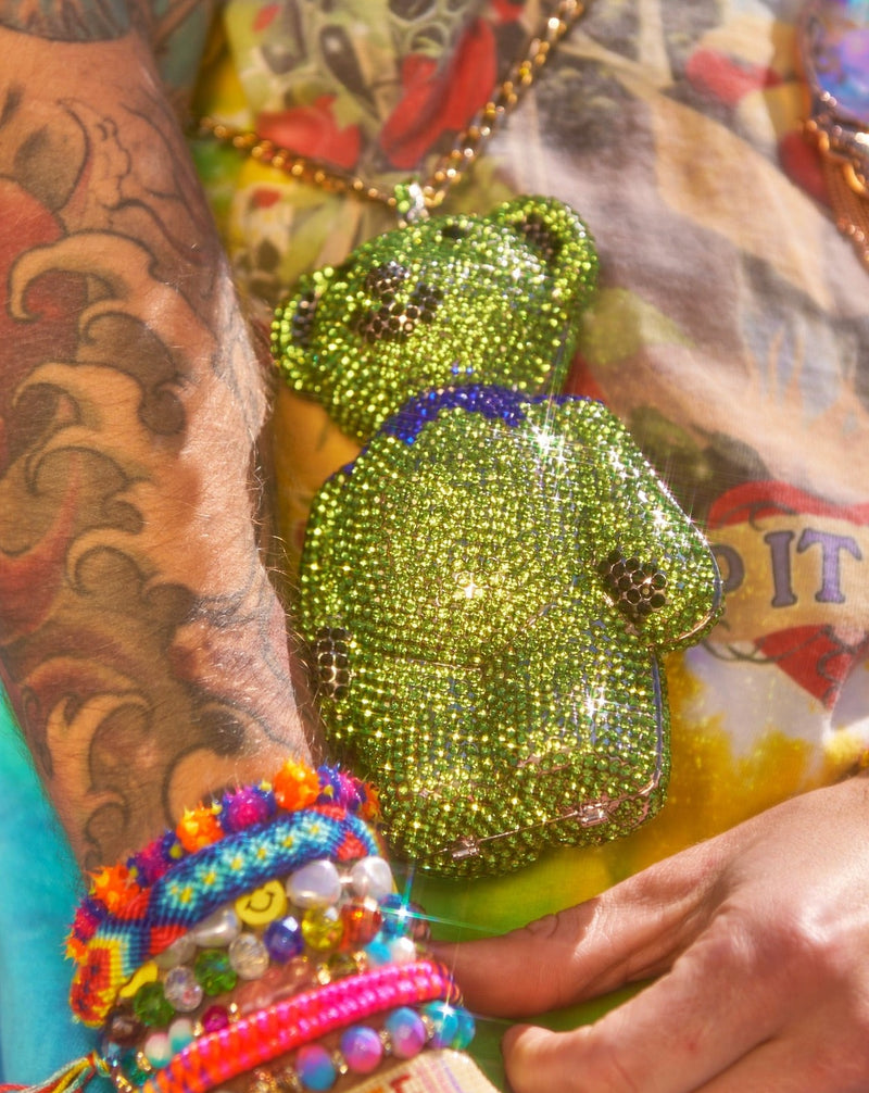 Grateful Dead Fabulous Dancing Bear Clutch - Green