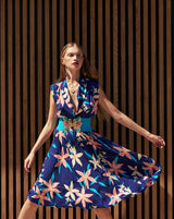 The Honeysuckle Midi Dress - Royal