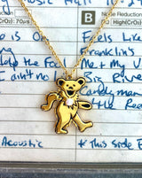 Dancing Bear Opal Necklace - Gold