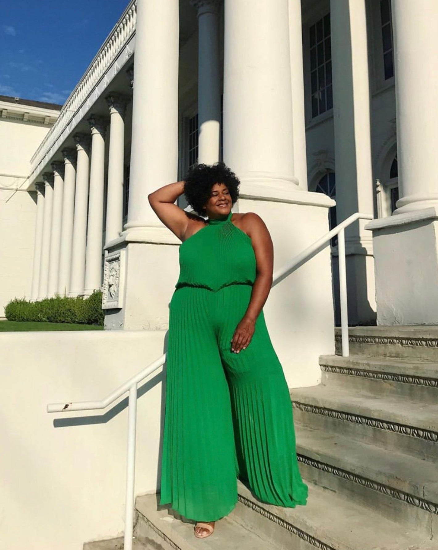Jumpsuit pleated on sale