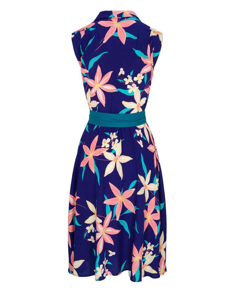 The Honeysuckle Midi Dress - Royal