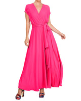 Jasmine Maxi Dress - Neon Pink